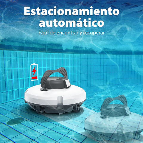 Redkey S100 Robot Limpiafondos Piscina Sin Cable, 130 Minutos de Autonomía, Sube Pendientes de 18°, Motor Doble, Parada Automática, Limpiafondos Piscina Automatico para Piscinas de hasta 100㎡