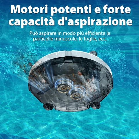 Redkey S100 Robot Piscina, 130 Minuti di Pulizia, Supera 18° di Pendenza, Batteria a Doppia azionamento, Parcheggio Automatico, Robot Piscine Fuori Terra per Piscina da 100 m²