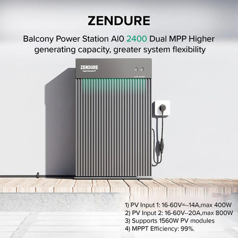 Zendure AIO 2400 Balcony Power Station with Storage