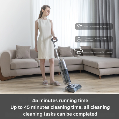 Redkey W13 Wet & Dry Vacuum Cleaner with Heat Drying and Mopping Function, 17500Pa, 45min, Double Brush, All-in-One Rechargeable Self-Cleaning